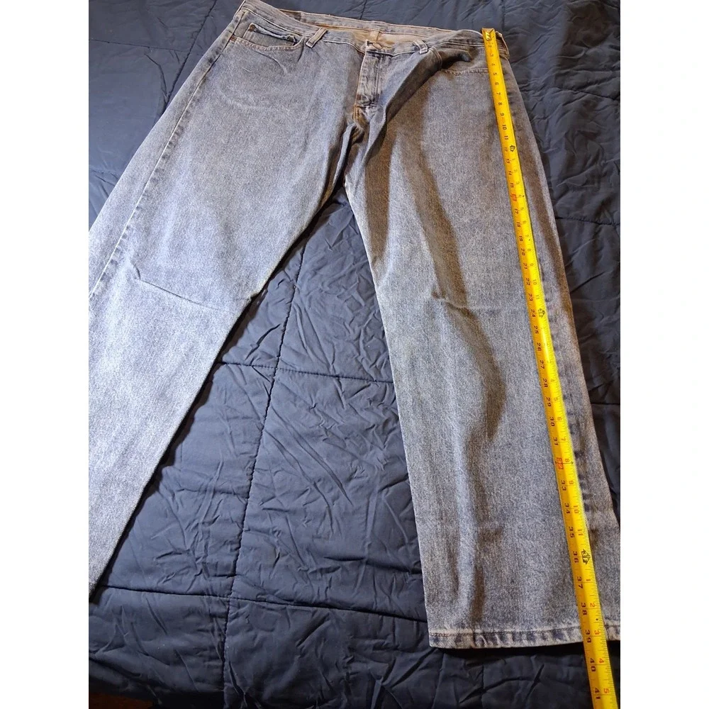 Wrangler Jeans Mens 38x29 Blue Cotton Relaxed Fit Mid Rise Medium Wash‎ Straight